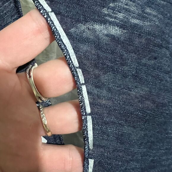 Eyeshadow Navy Blue Slubknit Swing Tank Top with White Hearts Size 2X NWOT - Picture 12 of 14